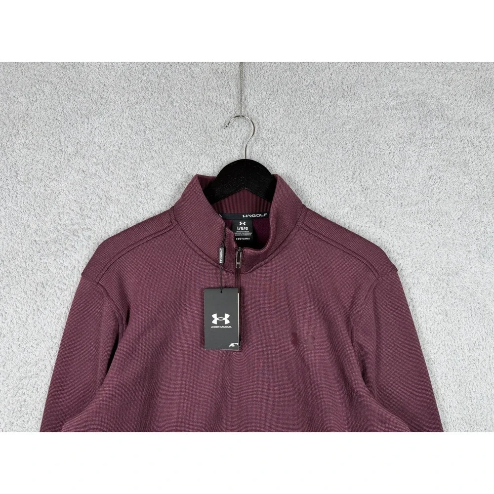 NEW Men's Under Armour Sweater Fleece 1/4 Zip Pullover Burgundy MSRP‎ $75 Size L
